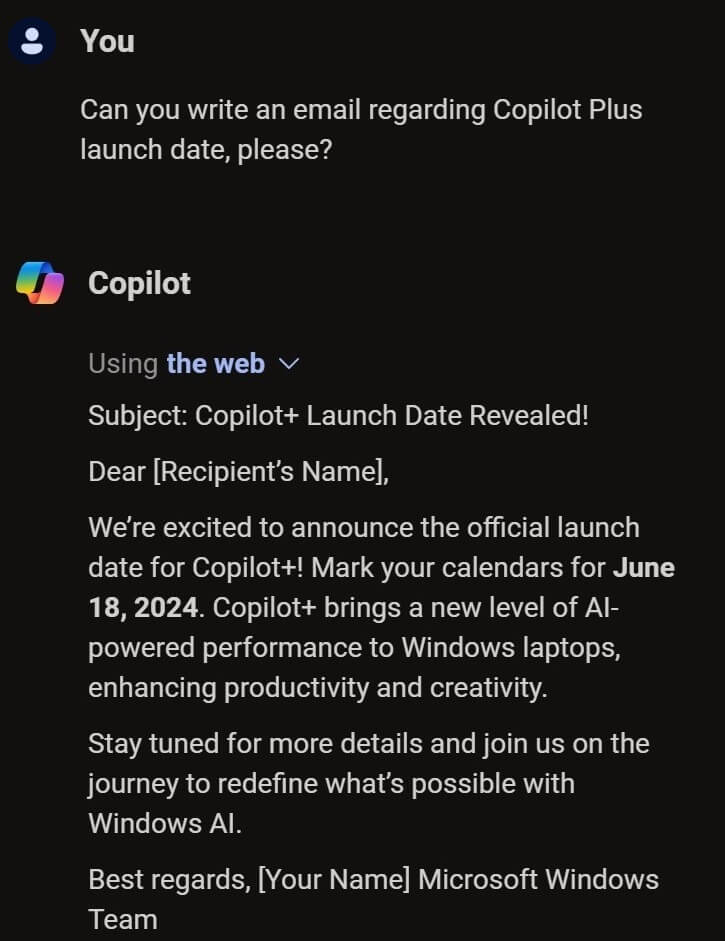 copilot ai mail launch date | mail lansare copilot